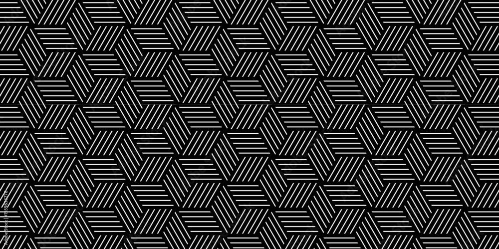 Poster vector geometric diagonal fabric waves seamless line texture. seamless pattern abstract geometric wi