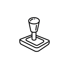 Manual transmission gear shift icon in outline style for car design