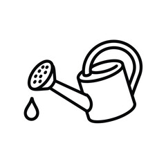 Watering Can Outline Illustration