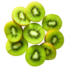 Fototapeta premium Photorealistic Kiwi Slice with Vivid Green Texture and Seeds