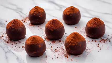 World Chocolate Day celebration. Assorted chocolate treats on a dark background. Sweetness, indulgence, and dessert temptation.