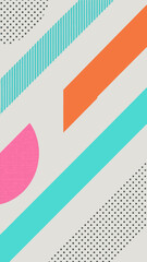 Geometric Harmony: This image showcases a vibrant display of abstract forms and shapes, featuring a modern artistic composition.