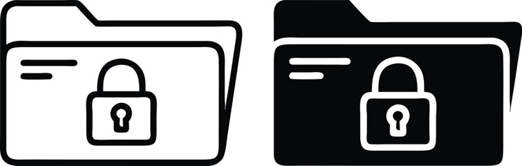 Secure Folder Icon – Locked File Symbol for Privacy, Protection, and Data Security