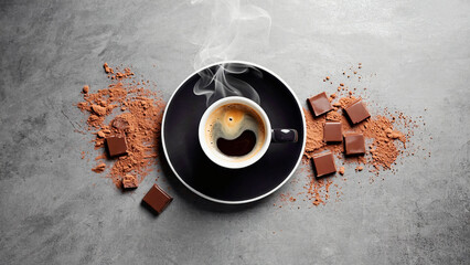 World Chocolate Day celebration. Assorted chocolate treats on a dark background. Sweetness, indulgence, and dessert temptation.