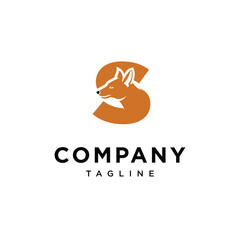Letter S Ajak Dog Logo Icon Vector