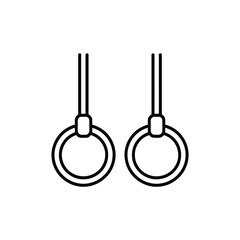 Gymnastic Rings Outline Icon Fitness Equipment Sport Symbol Training and Exercise