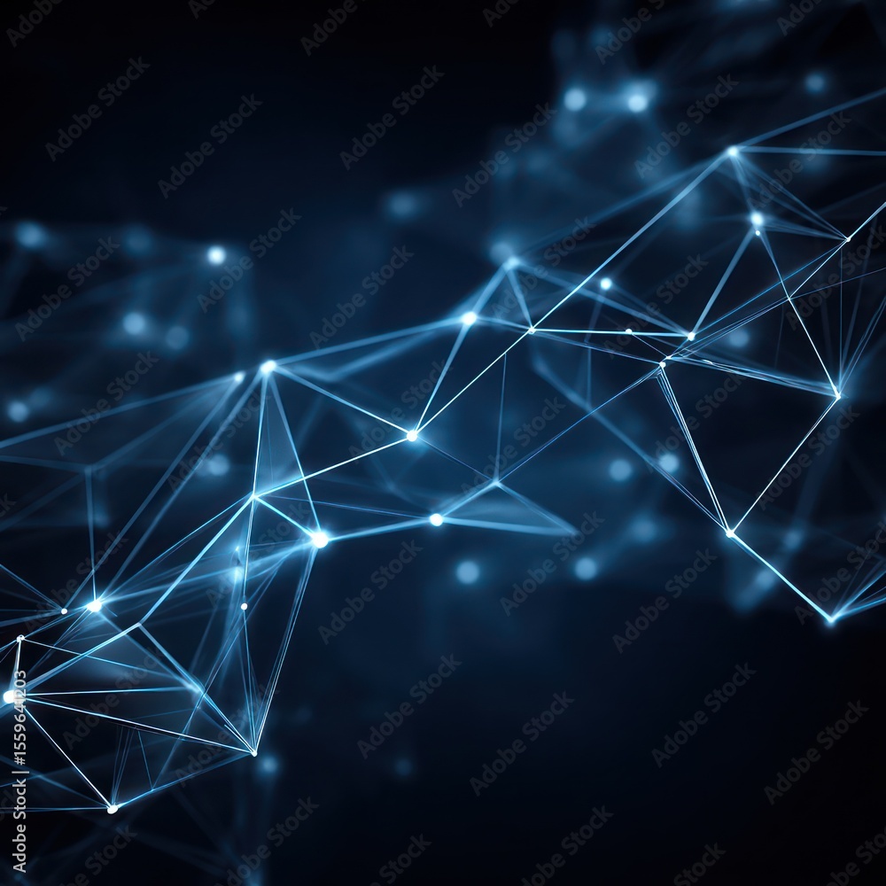 Aufkleber cutting-edge technology symbolized by interconnected nodes and lines representing digital advancemen