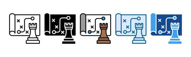 Sales Strategy Icon Set Multiple Style Collection