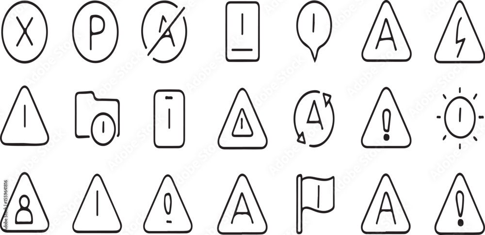 Poster icons showing deletion and restricted folder access symbols