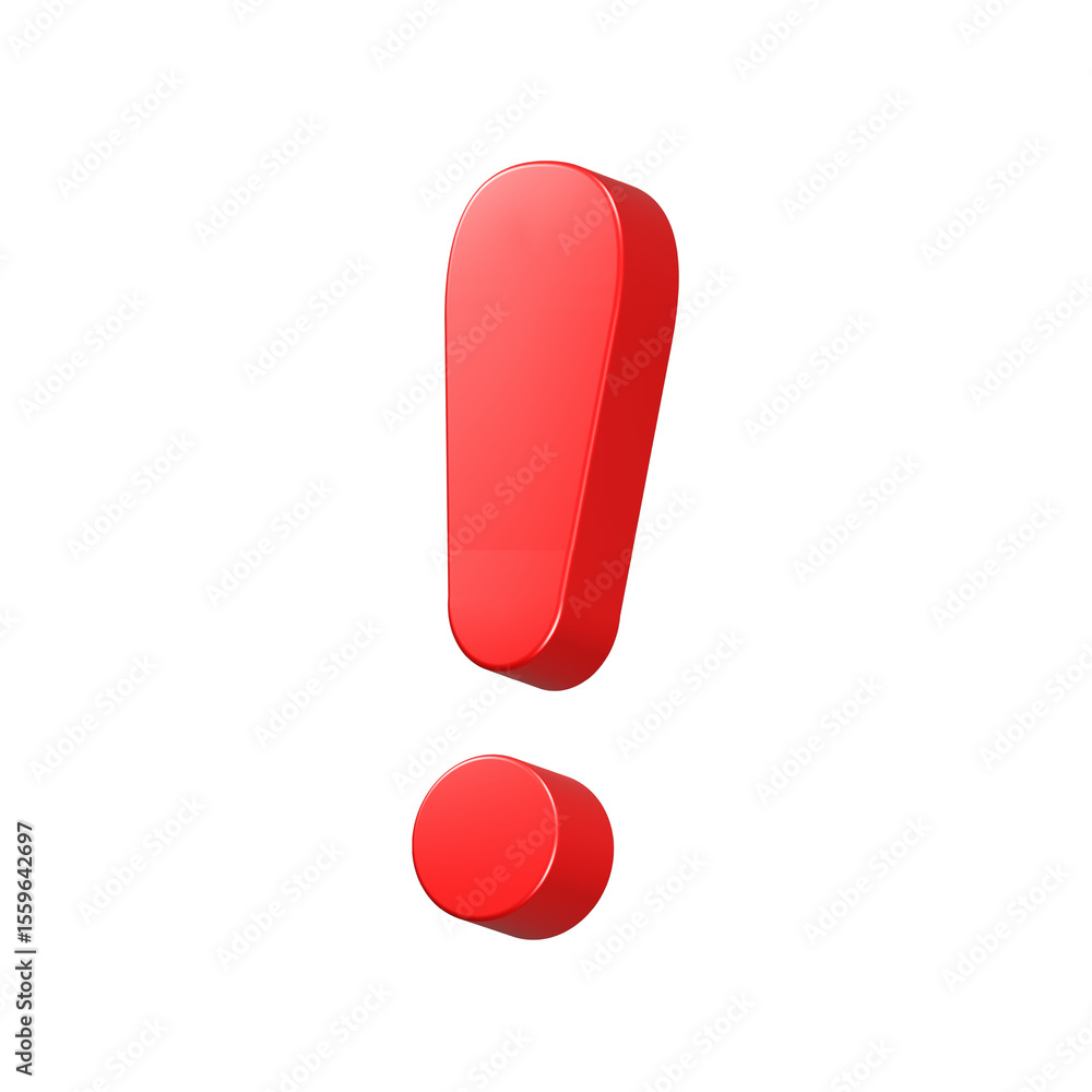 Poster alert symbol icon 3d rendering