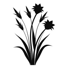 fieldrush silhouette  vector illustration on white-background