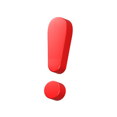 alert symbol icon 3d rendering