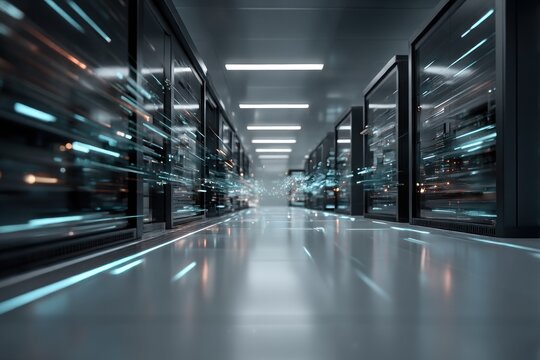 Futuristic server room