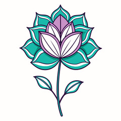 elastic-momordica flower vector on-white-background