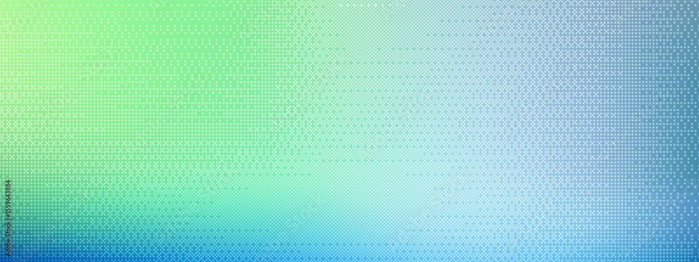 Aufkleber y2k pixel effect with abstract pattern. blue and green gradient with halftone texture. square grid b