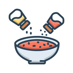 Vector color shadow icon for Seasoning