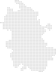 Obraz premium Anhui, China – square dot grid vector map (Web Mercator projection, PPT-compatible & fully editable)