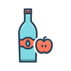 Vector color shadow icon for Vinegar
