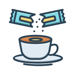 Vector color shadow icon for Sweetener
