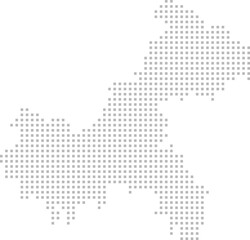 Obraz premium Chongqing, China – square dot grid vector map (Web Mercator projection, PPT-compatible & fully editable)