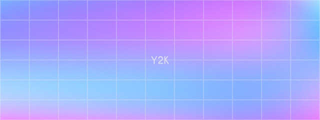 Gradient panel with abstract pastel background. Y2K color arrangement with smooth transitions. Includes light blue, magenta, violet, mint, and periwinkle. Vector illustration.