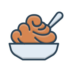 Vector color shadow icon for Cream