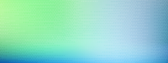 Y2K pixel effect with abstract pattern. Blue and green gradient with halftone texture. Square grid background for tech or game style. Vector illustration.