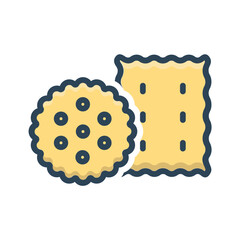 Vector color shadow icon for Crackers