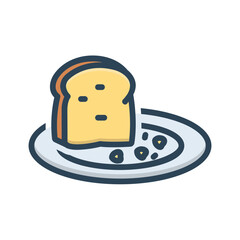 Vector color shadow icon for Crumbs