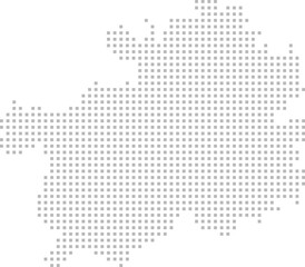 Obraz premium Guizhou, China – square dot grid vector map (Web Mercator projection, PPT-compatible & fully editable)