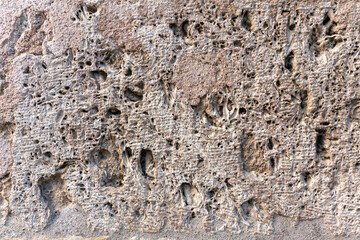 Texture of aged limestone for background