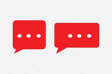 Set of Chat Message Bubbles Vector Icon. Communication icons. Talk bubble, dialog. Web icon set. Online communication. Conversation, SMS, Notification, Group Chat. Chatting icons in different styles