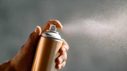 A close-up handheld shot of a street artist spray painting a mural, paint particles floating in the sunlight, upbeat and gritty urban tone