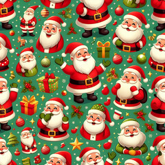 Colorful Santa Christmas Pattern Pack