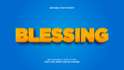 Editable blessing text effect