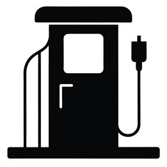 fuel pump vector, gas station icon, petrol dispenser silhouette, fuel nozzle line art, fuel supply symbol

