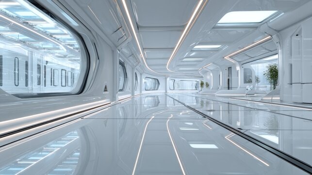Modern white corridor