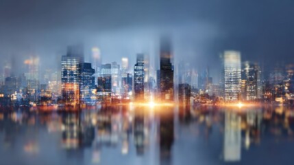 Cityscape night blur