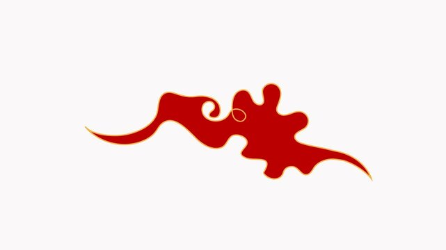 chinese cloud  icon animation illustration  flat