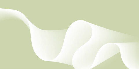 Soft Green Background with Elegant White Wave Flow