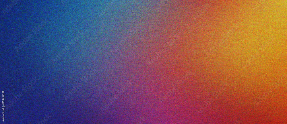 Aufkleber blue, orange and pink gradient smooth noise texture background with subtle grain overlay and dreamy 