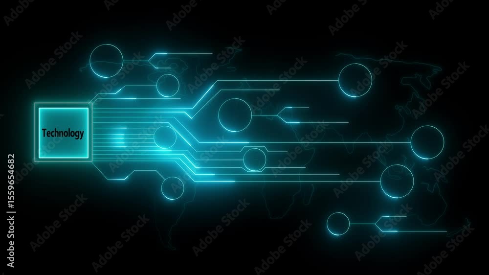 Poster ai generate animation text technology intelligence icon symbol of generative button icon outline and
