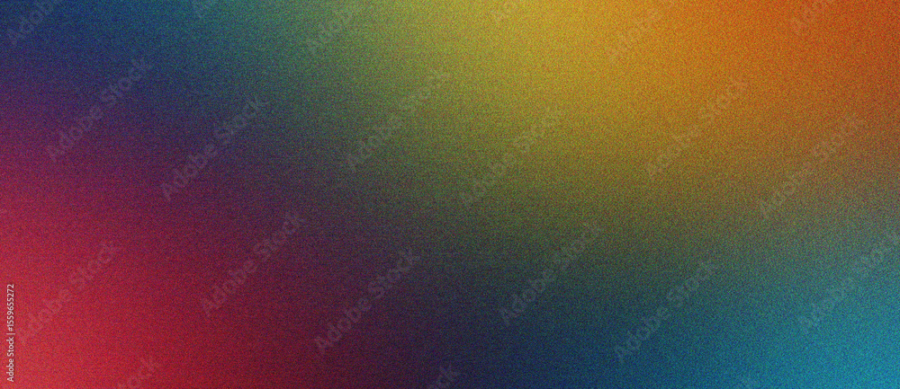 Poster orange, cyan and coral gradient dreamy noise texture background with smooth grain overlay and faded 