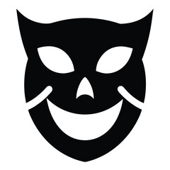 black and white cartoon face mask