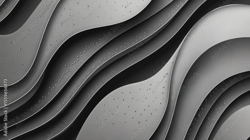 Poster abstract vector modern background, elegant and fluid grey wavy lines interspersed with delicate part