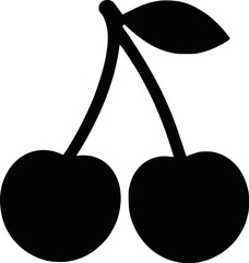 Cherry Silhouette Vector 