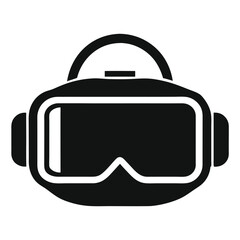 Virtual Reality Headset Vector, VR Goggles Icon, Futuristic Glasses Silhouette, Gaming Gear Symbol, AR Technology Graphic

