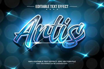 Artis 3D editable text effect template
