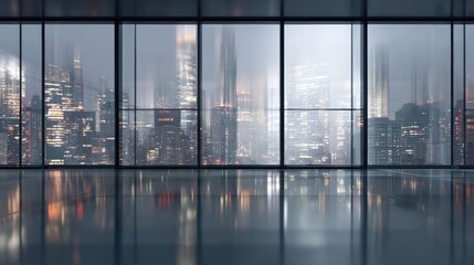 Modern office city view