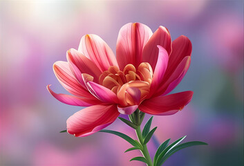 Fototapeta premium Vibrant Pink Flower Blossom Close-Up Macro Photography